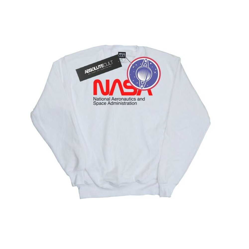 NASA Mens Aeronautics And Space Sweatshirt / White